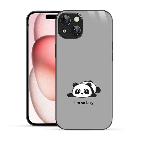 Bornstud Lazy Panda Printed Case for iPhone 15 Plus