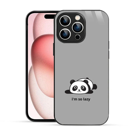 Bornstud Lazy Panda Printed Case for iPhone 15 Pro