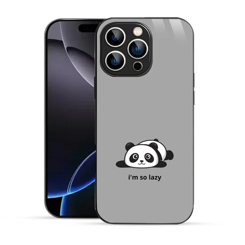 Bornstud Lazy Panda Printed Case for iPhone 16 Pro