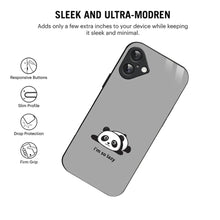Bornstud Lazy Panda Printed Case for iPhone 16