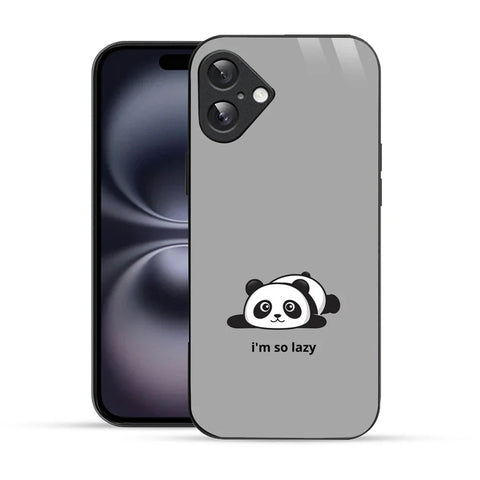 Bornstud Lazy Panda Printed Case for iPhone 16 Plus