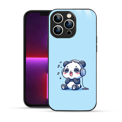 Bornstud Music Lover Panda Printed Case for iPhone 13 Pro