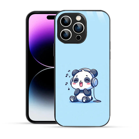 Bornstud Music Lover Panda Printed Case for iPhone 14 Pro
