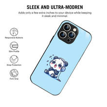 Bornstud Music Lover Panda Printed Case for iPhone 14 Pro