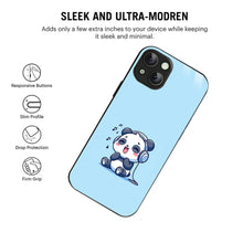 Bornstud Music Lover Panda Printed Case for iPhone 15 Plus