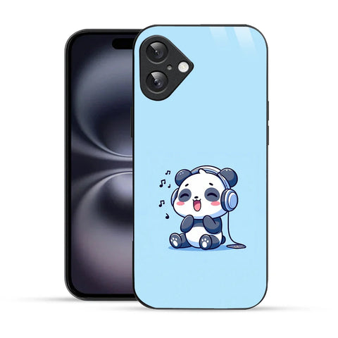 Bornstud Music Lover Panda Printed Case for iPhone 16