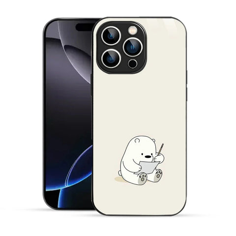 Bornstud Cute Bear Doodle Printed Case for iPhone 16 Pro