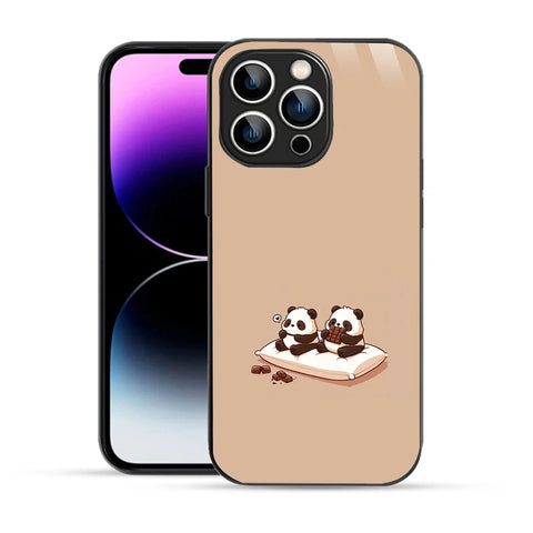 Bornstud Panda Chocolate Printed Case for iPhone 14 Pro