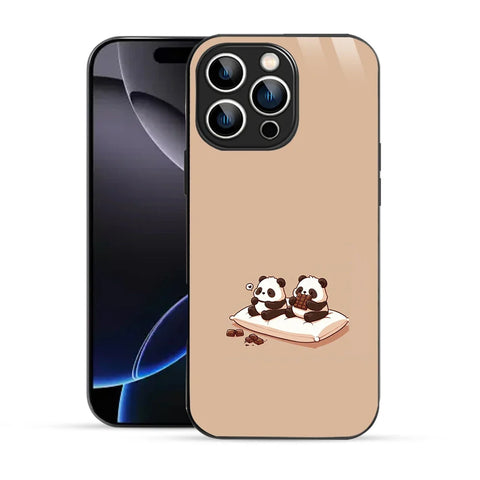 Bornstud Panda Chocolate Printed Case for iPhone 16 Pro