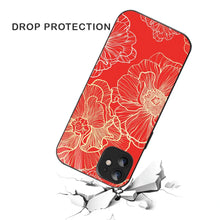 Bornstud Bold Floral Printed Case for iPhone 11 Red & Golden