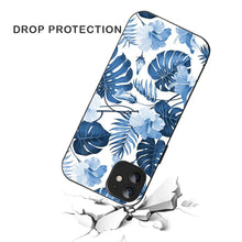 Bornstud Tropical Hibiscus Printed Case for iPhone 12 Blue