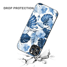 Bornstud Tropical Hibiscus Printed Case for iPhone 12 Pro Blue