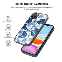 Bornstud Tropical Hibiscus Printed Case for iPhone 12 Pro Blue
