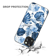 Bornstud Tropical Hibiscus Printed Case for iPhone 14 Plus Blue
