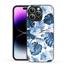 Bornstud Tropical Hibiscus Printed Case for iPhone 14 Pro Blue