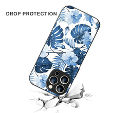Bornstud Tropical Hibiscus Printed Case for iPhone 14 Pro Blue