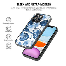 Bornstud Tropical Hibiscus Printed Case for iPhone 14 Pro Blue