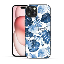 Bornstud Tropical Hibiscus Printed Case for iPhone 15 Blue