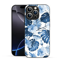 Bornstud Tropical Hibiscus Printed Case for iPhone 16 Pro Blue