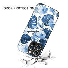 Bornstud Tropical Hibiscus Printed Case for iPhone 16 Pro Blue