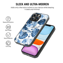 Bornstud Tropical Hibiscus Printed Case for iPhone 16 Pro Blue