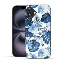 Bornstud Tropical Hibiscus Printed Case for iPhone 16 Plus Blue