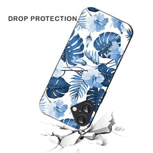 Bornstud Tropical Hibiscus Printed Case for iPhone 16 Plus Blue