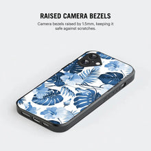 Bornstud Tropical Hibiscus Printed Case for iPhone 16 Plus Blue