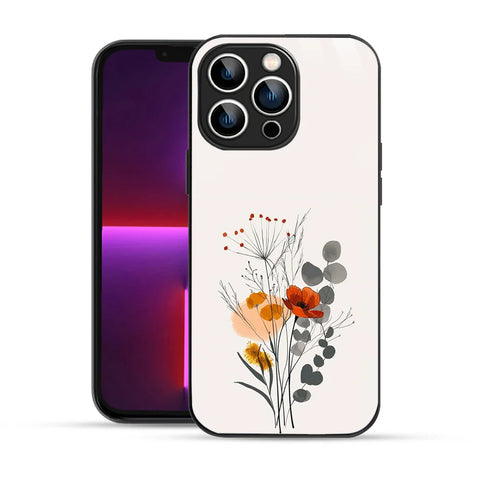 Bornstud Minimal Floral Printed Case for iPhone 13 Pro