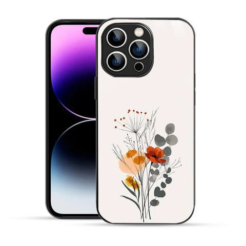 Bornstud Minimal Floral Printed Case for iPhone 14 Pro