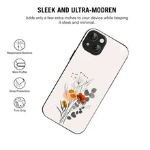 Bornstud Minimal Floral Printed Case for iPhone 15