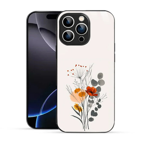 Bornstud Minimal Floral Printed Case for iPhone 16 Pro