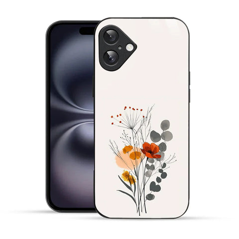 Bornstud Minimal Floral Printed Case for iPhone 16