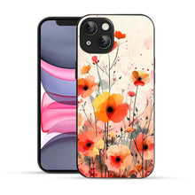 Bornstud Blooming Poppy Floral Printed Case for iPhone 13 orange