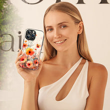 Bornstud Blooming Poppy Floral Printed Case for iPhone 14 Pro Max orange