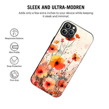 Bornstud Blooming Poppy Floral Printed Case for iPhone 11 Pro orange