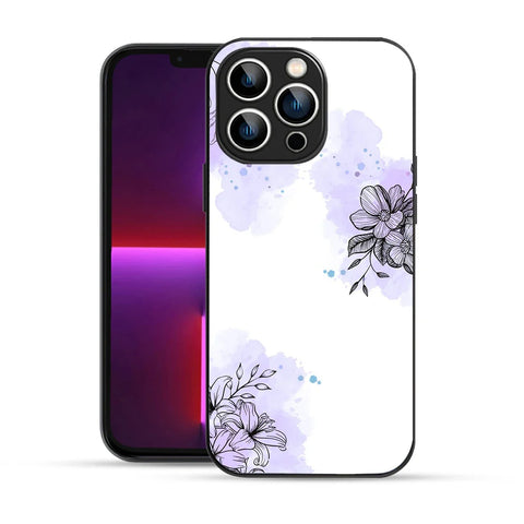 Bornstud Watercolor Floral Printed Case for iPhone 13 Pro
