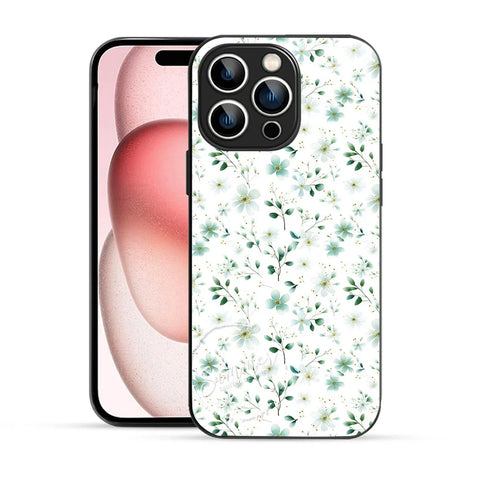 Bornstud Green Blossom Printed Case for iPhone 15 Pro