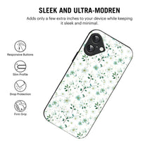 Bornstud Green Blossom Printed Case for iPhone 16 Plus