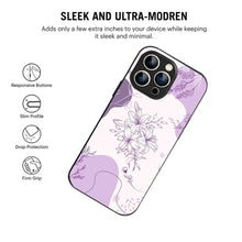 Bornstud Lavender Blossom Printed Case for iPhone 14 Pro purple