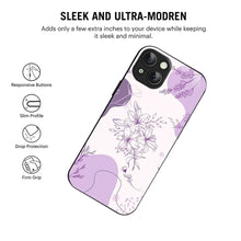Bornstud Lavender Blossom Printed Case for iPhone 15 purple