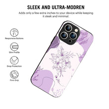 Bornstud Lavender Blossom Printed Case for iPhone 15 Pro purple