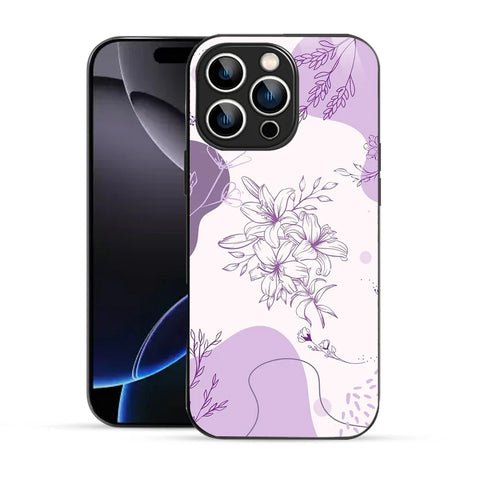 Bornstud Lavender Blossom Printed Case for iPhone 16 Pro purple
