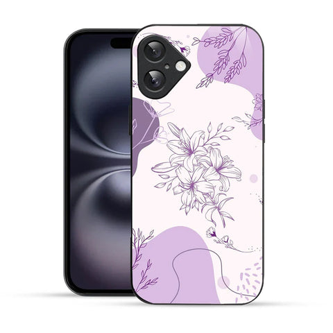 Bornstud Lavender Blossom Printed Case for iPhone 16 purple