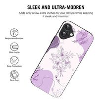 Bornstud Lavender Blossom Printed Case for iPhone 16 purple
