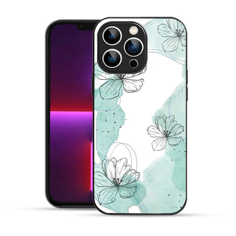 Bornstud MInt Blossom Printed Case for iPhone 13 Pro mint