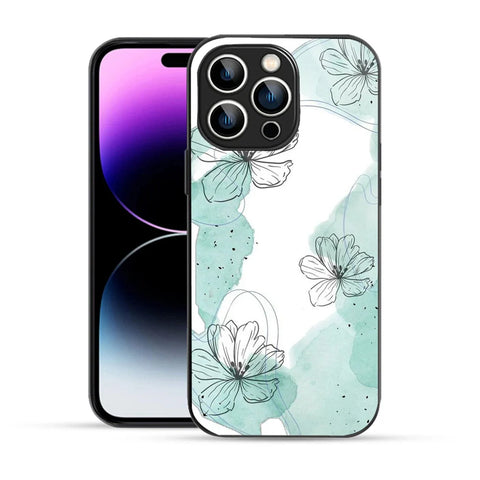 Bornstud MInt Blossom Printed Case for iPhone 14 Pro mint