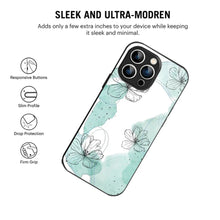 Bornstud MInt Blossom Printed Case for iPhone 14 Pro mint