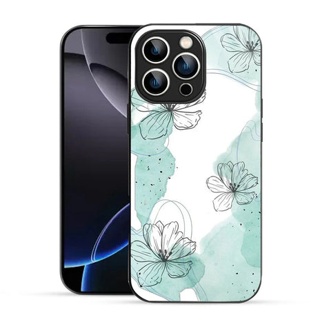 Bornstud MInt Blossom Printed Case for iPhone 16 Pro mint