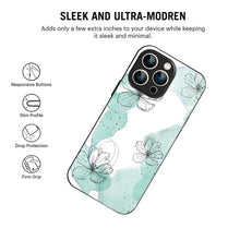 Bornstud MInt Blossom Printed Case for iPhone 16 Pro mint